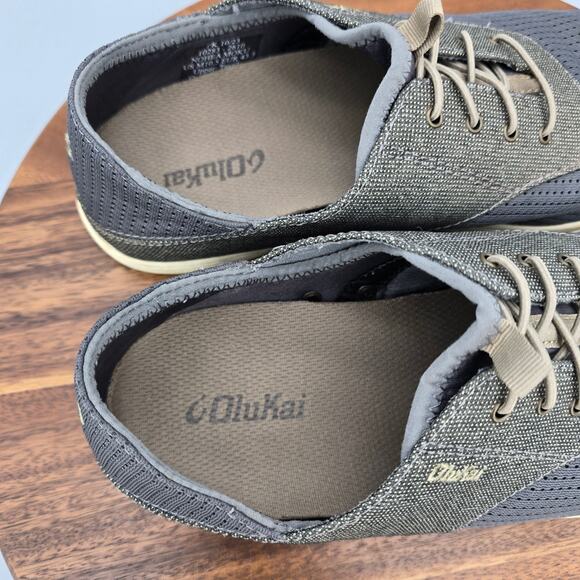 Olukai Shoes Men\'s 10.5 Gray Mesh Nohea Moku Comfort Slip On Casual Sneakers main image 9